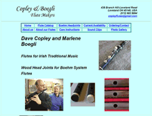 Tablet Screenshot of copleyflutes.com